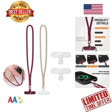 Phone Lanyard 2 Pack 16.9'' Nylon Neck Straps Tethers for Women Men