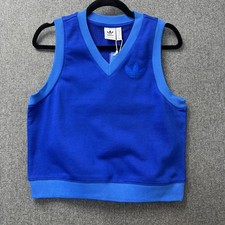 Adidas Sweater Vest size 10 Adicolor 70s Heritage Collegiate Royal Blue retro
