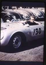 James Dean 1950's driving Porsche 550 Spyder Vintage Photo Agency Transparency 