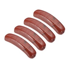 4 Pcs 36 x 10 mm Natural Curved Quartz Stone Crystal, Red Stone