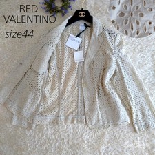 RED VALENTINO Jacket Cut Lace Embroidery Cotton Size 44