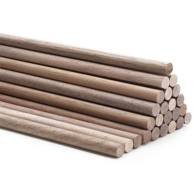 Wenqik Wooden Dowel Rods Walnut Rod Sticks for Crafts 1/2 x 12 Inch 