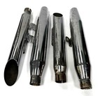 Lot of 4 Motorcycle Exhaust Pipes Muffler Steel Screaming Eagle Assorted Brand