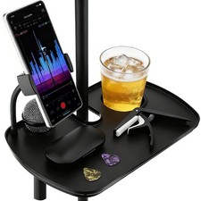 Microphone Stand Tray Mic Phone Holder 12.2x7.91" Adjustable Clamp Rack Shelf