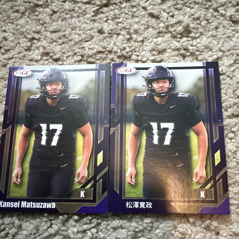 SAGE 2026 Kansei Matsuzawa Hawaii Football Kicker #160 Standard 2-Card Lot