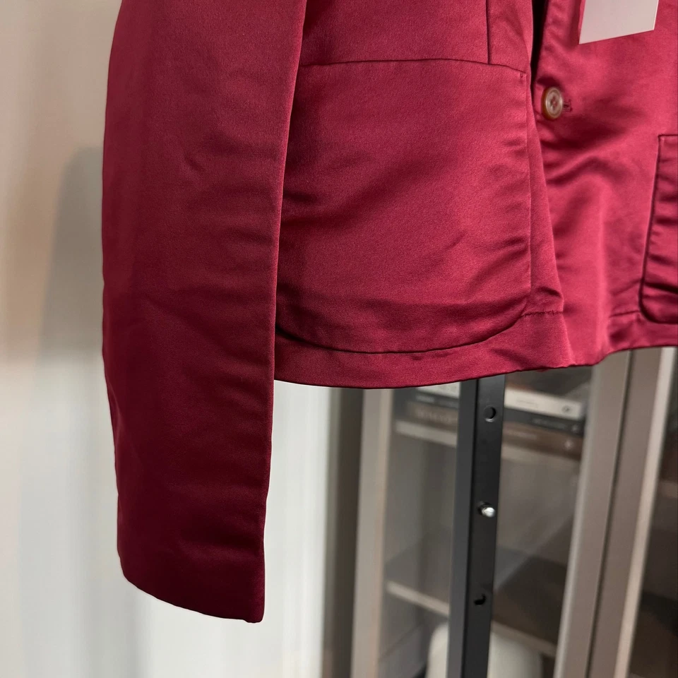 Comme Des Garcons 女孩裙子夹克套装缎面心形镂空荷叶边 2 件 — 第 4/4 张图片