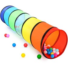 Kids Play Tunnel Tent for Toddlers, Colorful Pop Up Crawl Tunnel Toy for Baby...