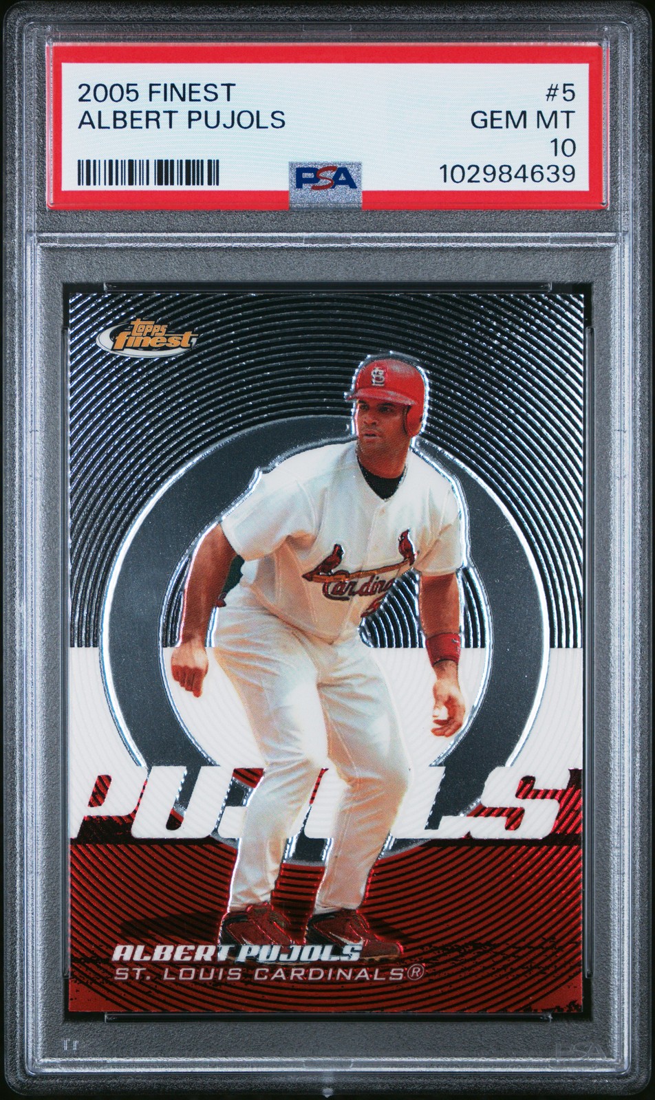 2005 FINEST #5 ALBERT PUJOLS PSA 10