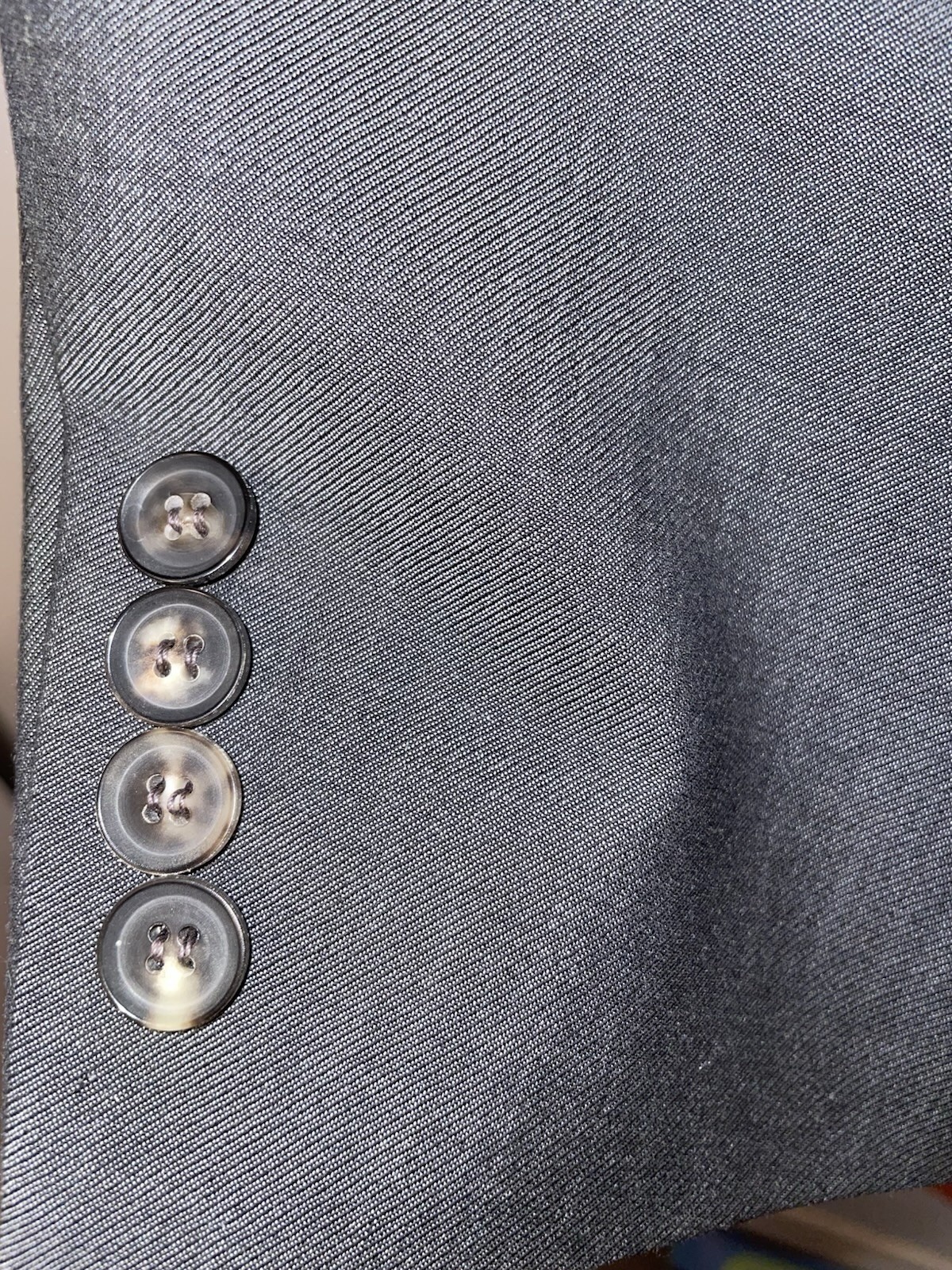 HUGO BOSS Mens•44L 100s Wool SAKS Gray Suit Jacket USA Made 3 Button SportsCoat thumbnail 3