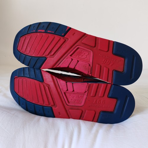 New Balance 997 USA Made Trainers Encap UK 10 EU 44.5 Suede/Mesh Red Navy Silver - Picture 15 of 24