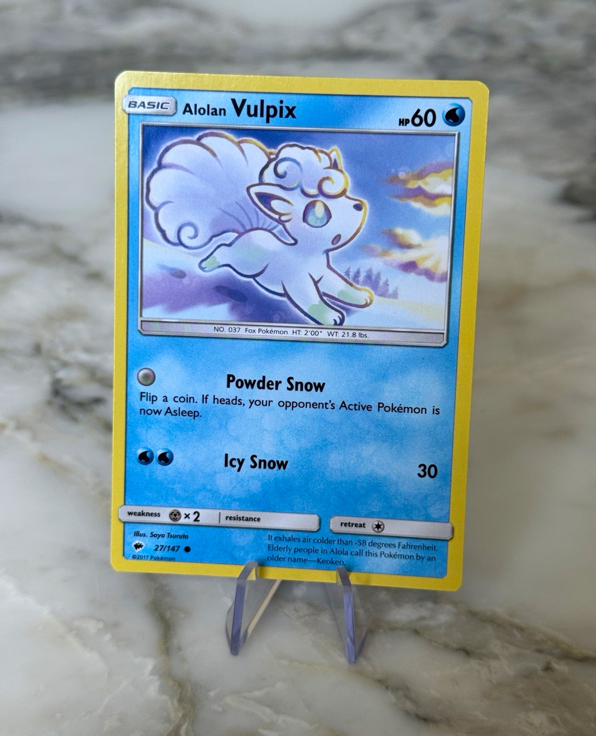 Pokemon - Alolan Vulpix 27/147 - Burning Shadows - Common - NM