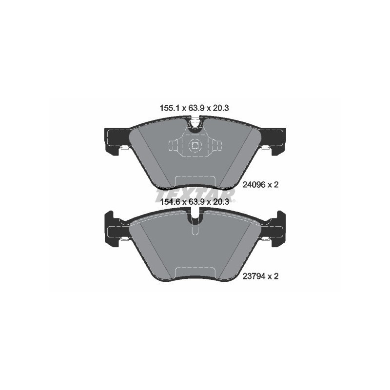 TEXTAR 2409601 Brake Pads Set Front for BMW 1 3