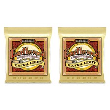 Ernie Ball 2006 Earthwood 80/20 Bronze Extra Light Acoustic Strings 2-Pack