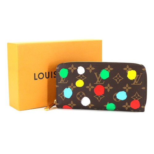 Louis Vuitton LVxYK Monogram Painted Dot Zippy Wallet Round