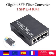 Gigabit SFP Media Converter 1 SFP to 4 RJ45 T...