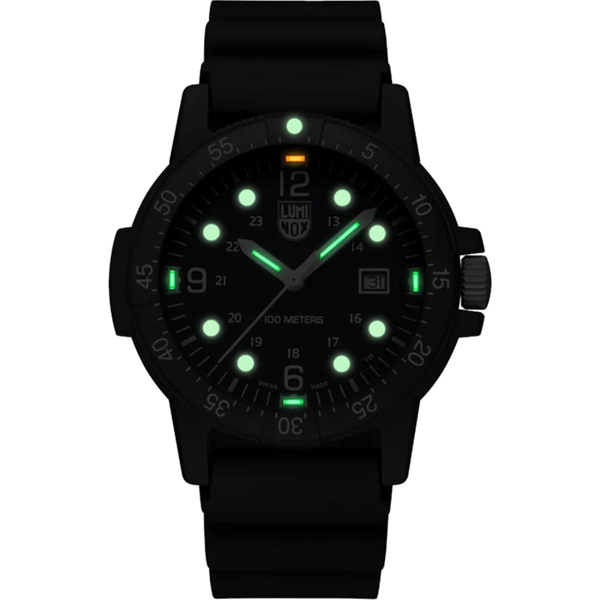 Luminox Men's Watch G Sea Bass Quartz Blue Dial Black Rubber Strap