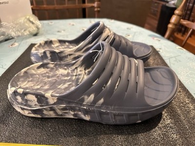 Kuailu Recovery Slide Shoes Mens US 14 Grey Comfort EVA Foam Slip On Sandals
