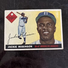 Jackie Robinson 1955 Topps  #50  Minor Altered baseball Card.