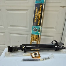 GOLD COAST GT-700 Pan Tilt Adjustable Heavy Duty Camera Tripod Black & Gold New