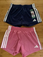 Adidas Girls Size X-Large 2 Pack Shorts Pink  Blue NWT