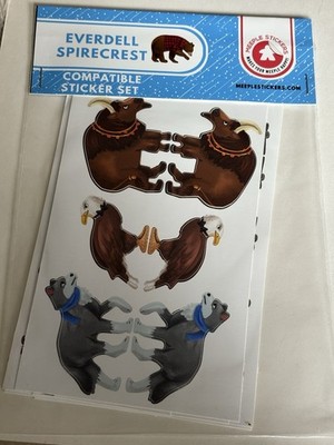 Meeple Stickers   Everdell Spirecrest   Compatible Sticker Set , Neu