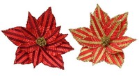 Ohne Marke Kunstblume Weihnachtsstern 27 Cm Polyester Kunststoff Bunt Dekorativ