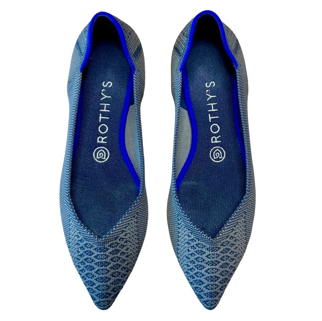 Rothy’s The Point Flats 8.5 Walnut Python Brown B… - image 2