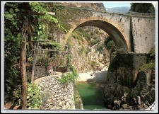 Vtg POSTED 1998 Furore Fjord Amalfi Coast Bridge Italy Scenic Postcard К059