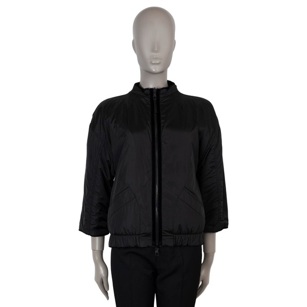 Black Reversible Shearling & Nylon Jacket 38 S