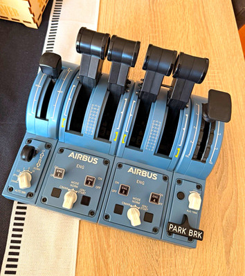 Thrustmaster TCA Quadrant Airbus Edition Fluggashebel für PC, USB, Blau/Schwarz