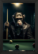 Monkey At The Crucible Framed Wall Art Poster Canvas Print Picture