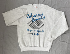 Vintage Boys & Girls Club Sweatshirt XL Gray USA Made Fruit of the Loom 80s 90s