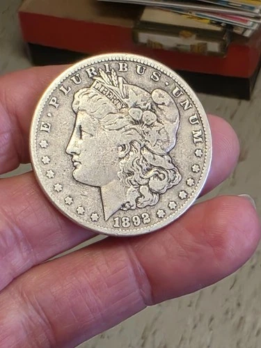 1892 CC MORGAN SILVER DOLLAR-- NICE FINE COLLECTIBLE GRADE