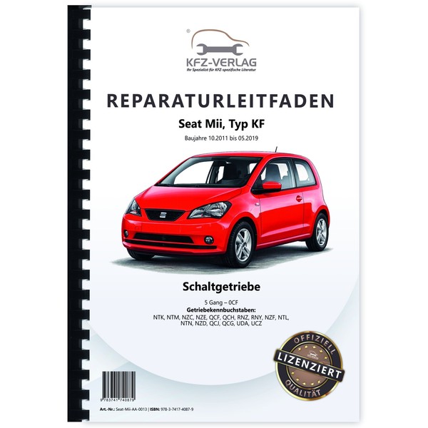 Seat Mii Typ KF 2011-2019 5 Gang Schaltgetriebe 0CF Kupplung Reparaturanleitung-image