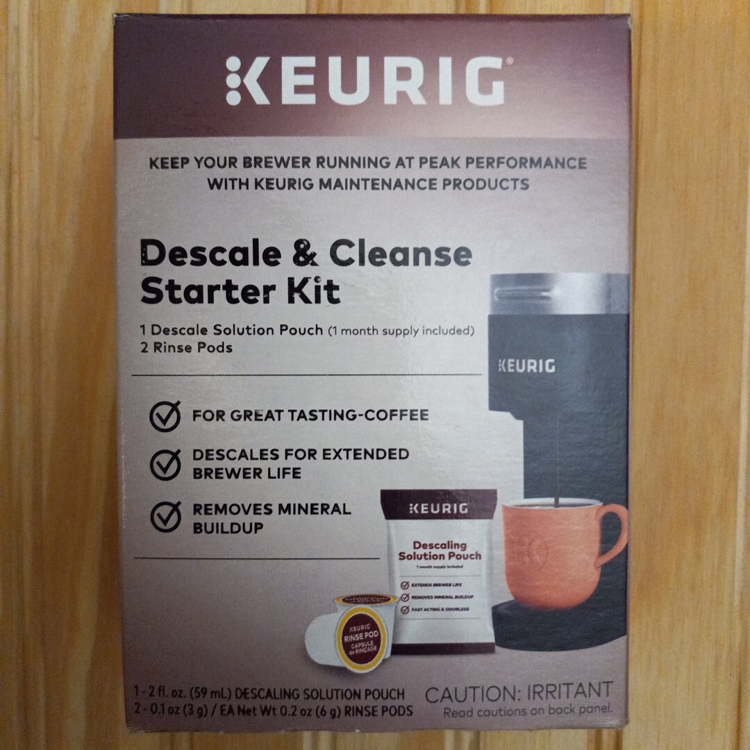 Keurig Descale & Cleanse Starter Kit 1 Descale Solution Pouch And 2