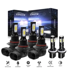 For Chevy Silverado 1500 2500HD 1999-2002 6000K LED Headlight + Fog Light Bulbs