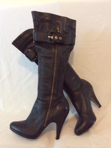 river island black knee high boots