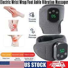 Electric Wrist Wrap/Foot  Vibration Massager 60°C Heat,Lightweight All-Day Use