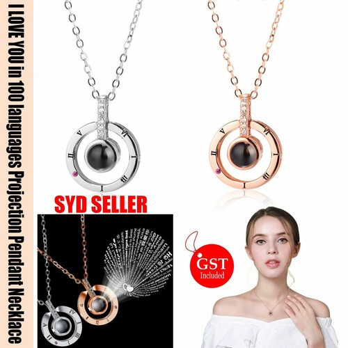 I LOVE YOU in 100 languages Pendant Necklace For Memory of LOVE Xmas Gift AU - Picture 8 of 12