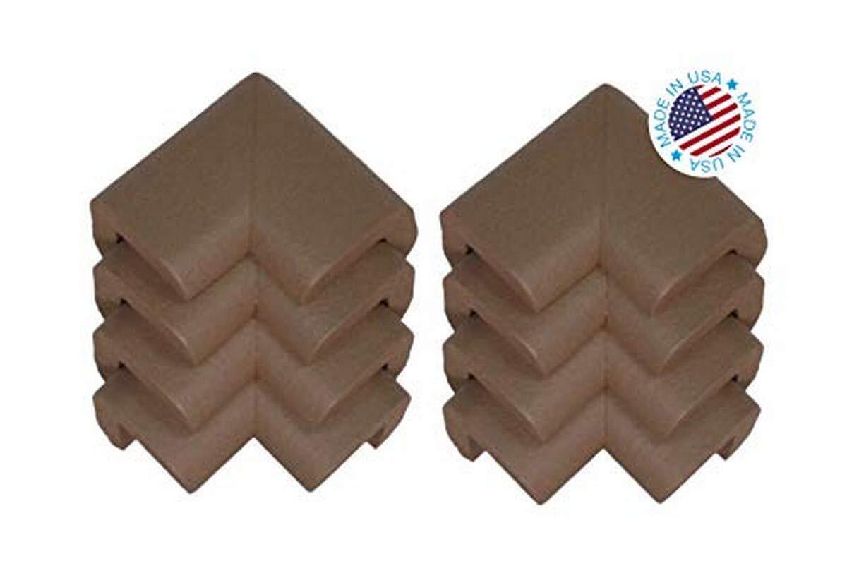 Corner Cushion | Made in USA | Brown | 8 Pack | Furniture and Corner Protector