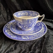 Antique Britannia Pottery Coy Ltd Glasgow TRIO pattern 'Rural Eng" circ 1920's