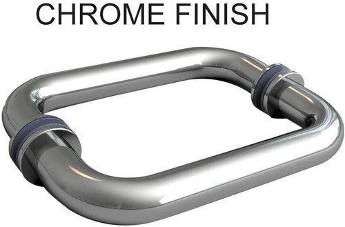ELEGANT Back-to Back Pull Handles 6" Length Tubular Chrome Shower Door handles - Picture 3 of 5