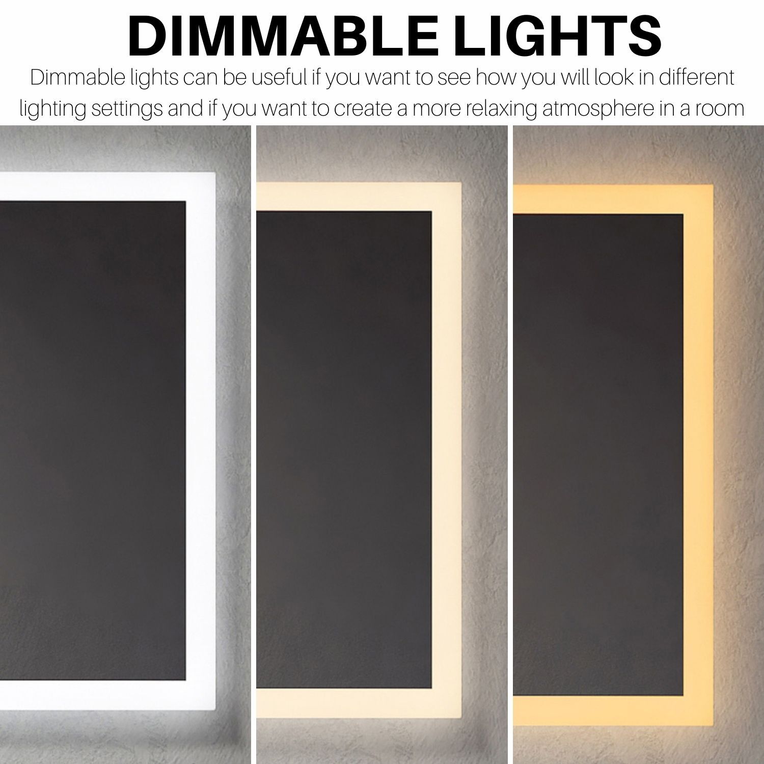 Meykoers Bathroom Bluetooth LED Mirror With Shaver Socket Clock