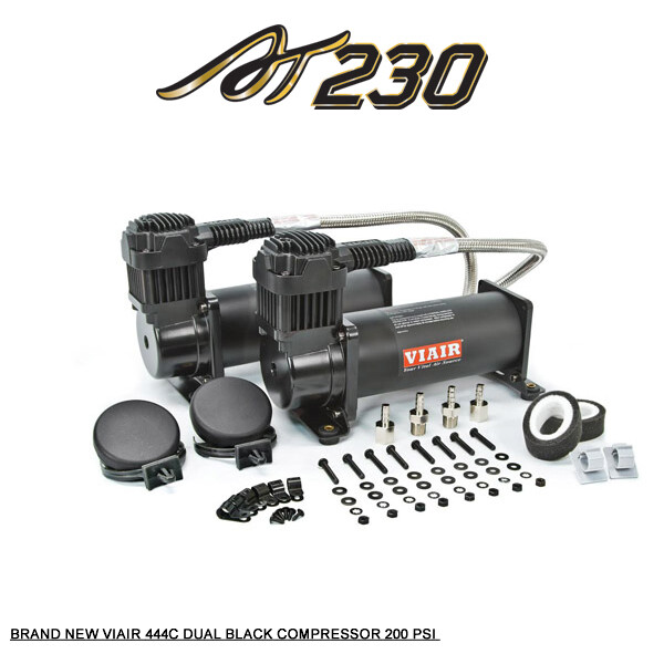 VIAIR 444C DUAL PACK STEALTH BLACK AIR RIDE BAG SUSPENSION 