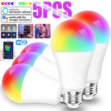 1-5 Pcs Rgb Led Light Bulb E26 Magic Color Changing Dimmable Lamp Remote Control