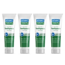 SmartMouth Premium Zinc Ion Toothpaste, Cavity & Plaque Help, 6 oz, 4 Pack