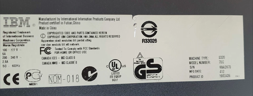 IBM Rechner 8320/78G mit Windows XP, Etikettendrucker, Bildschirm, Tastatur - Bild 3 von 4