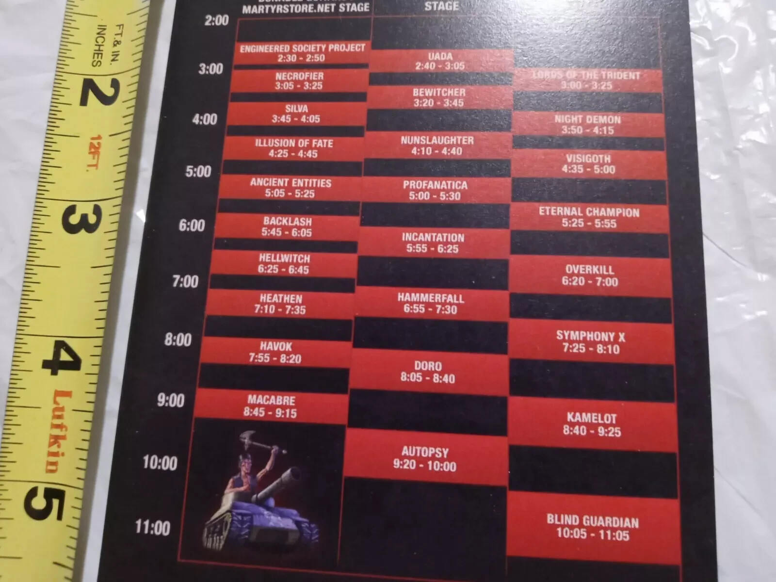 MILWAUKEE METAL FEST 2024 Concert Schedule Set Times 5/17/24 Handbill Ticket