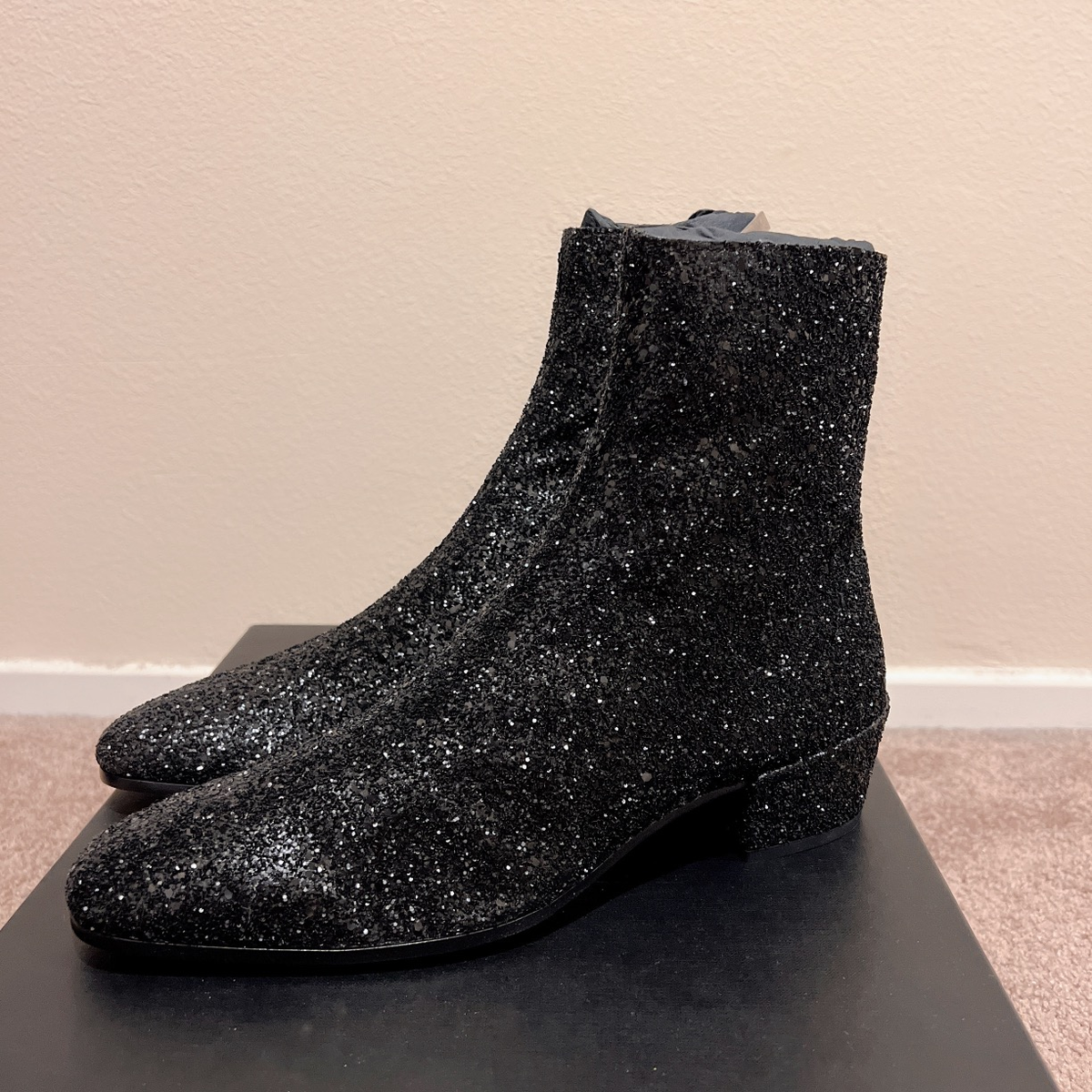 Saint Laurent Caleb 45 Glitter Boot Size 41.5 NEW | eBay