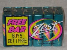 2 RARE 6 ct pack Vintage Zest Soap Bars Seale...